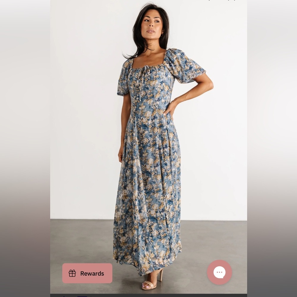 Baltic Born Blue Floral Maxi Dress